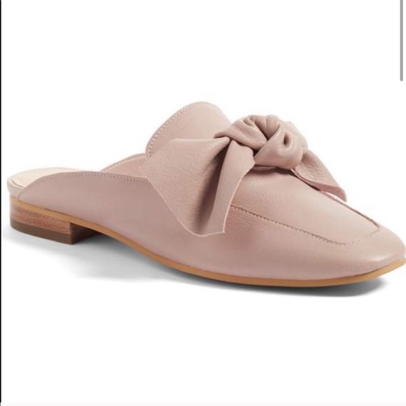 BP Nordstrom Dusty Pink Maddy Bow Mule Slip On Loafers 6 - Picture 2 of 9
